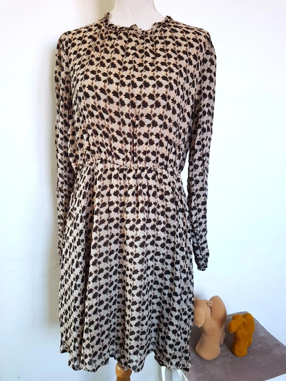 🤎Robe fluide motifs d'automne Hallhuber – Taille 44 (DE 42) – Très bon état
